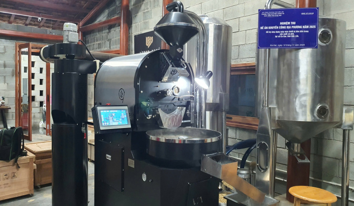 Khuyến công Đắk Lắk nâng hiệu quả chế biến cà phê bằng hỗ trợ công nghệ rang hiện đại