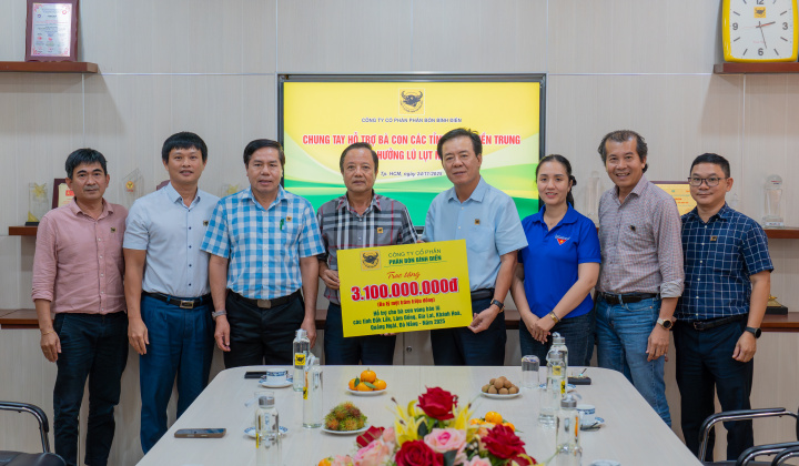 Phân bón Bình Điền triển khai gói hỗ trợ khẩn cấp 3,1 tỷ đồng hướng về vùng lũ Nam miền Trung