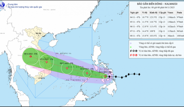 Lường trước kịch bản xấu nhất, ứng phó bão KALMAEGI ở mức cao nhất