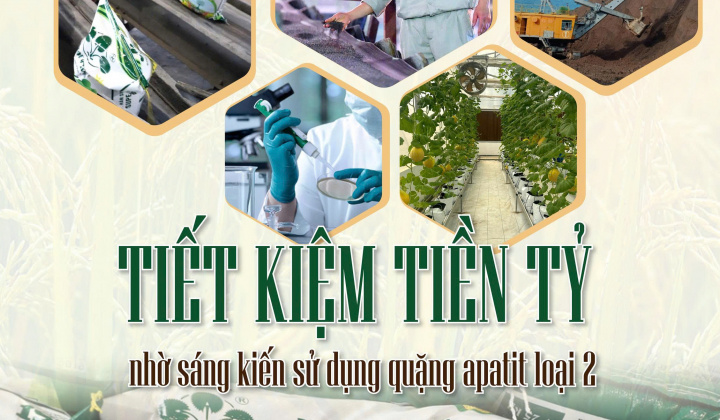 Tiết tiệm tiền tỷ nhờ sáng kiến sử dụng quặng apatit loại 2 để sản xuất supe lân