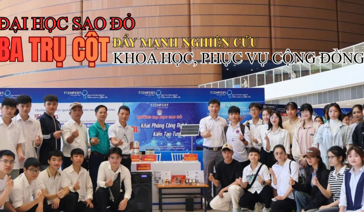 Đại học Sao Đỏ: Ba trụ cột đẩy mạnh nghiên cứu khoa học, phục vụ cộng đồng