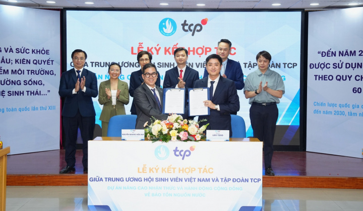 Trung ương Hội Sinh viên Việt Nam hợp tác với Tập đoàn TCP triển khai dự án cộng đồng về bảo tồn nguồn nước