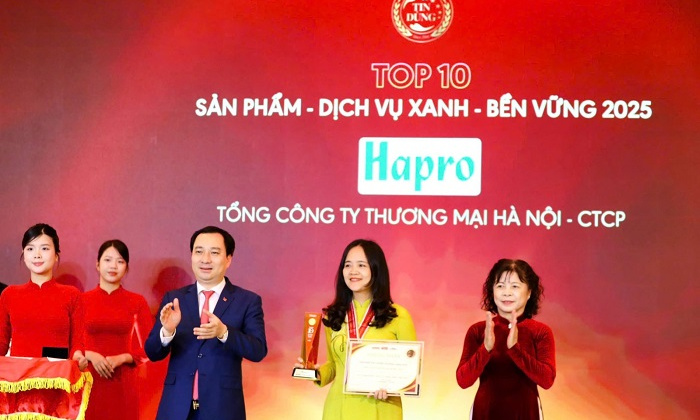 Gạo Hapro thượng hạng ST25 được vinh danh top 10 Sản phẩm - Dịch vụ xanh - Bền vững 2025