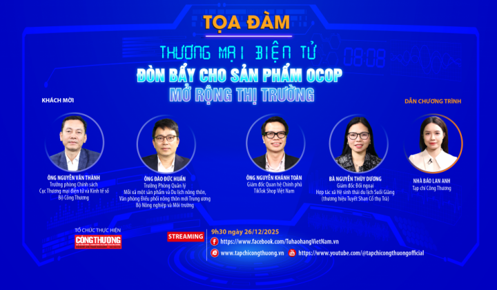 [TRỰC TUYẾN] Thương mại điện tử - Đòn bẩy cho sản phẩm OCOP mở rộng thị trường