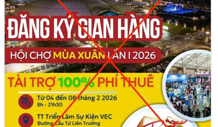Bộ Công Thương cảnh báo thông tin không xác thực về Hội chợ Mùa Xuân 2026