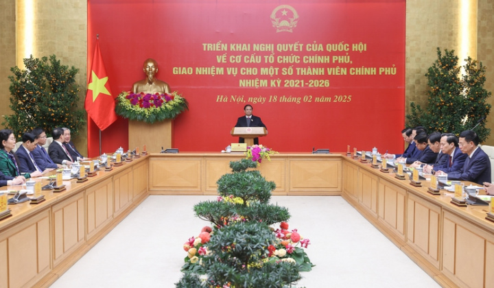 Phân công công tác của Thủ tướng và các Phó Thủ tướng Chính phủ