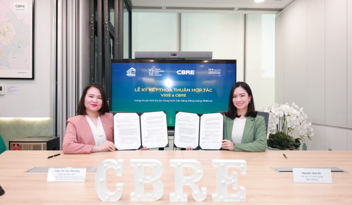 Lễ ký kết thoả thuận hợp tác giữa VSSE và CBRE Việt Nam