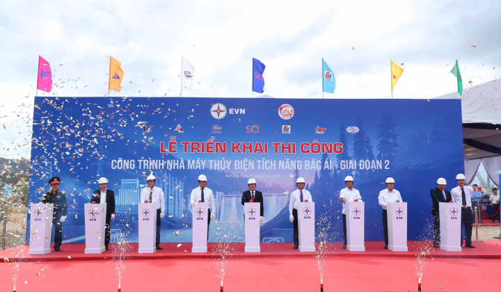 Triển khai thi công xây dựng dự án nhà máy thủy điện tích năng Bác Ái - giai đoạn 2