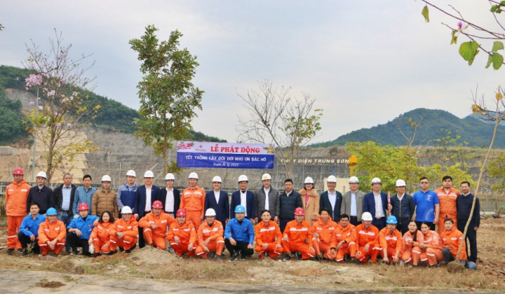 Thủy điện Trung Sơn hưởng ứng Tết trồng cây Xuân Ất Tỵ năm 2025