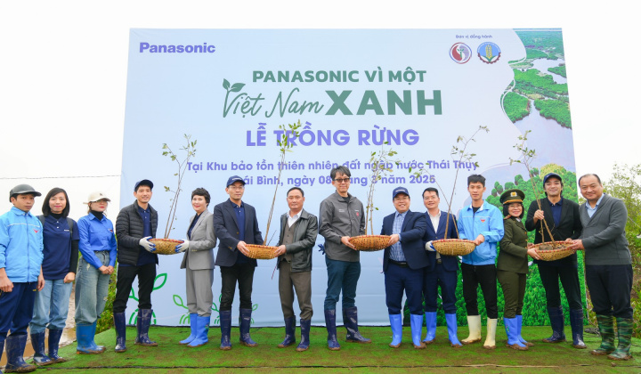 Panasonic trồng rừng ngập mặn tại tỉnh Thái Bình - vì một Việt Nam xanh