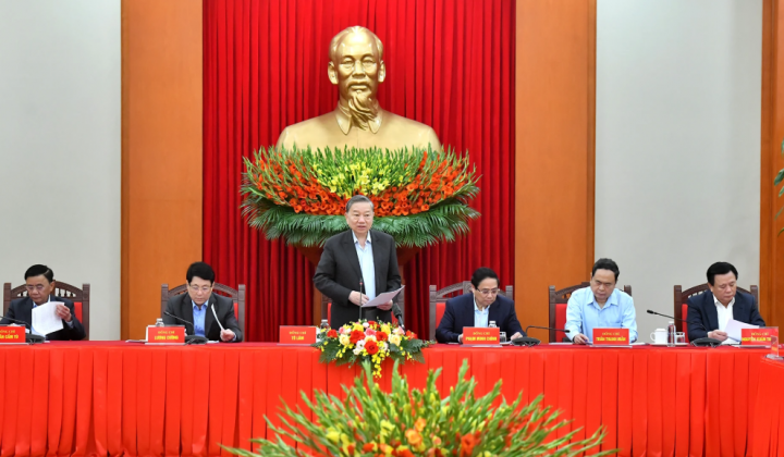 Tổng Bí thư Tô Lâm chủ trì cuộc họp Tiểu ban Văn kiện Đại hội XIV của Đảng
