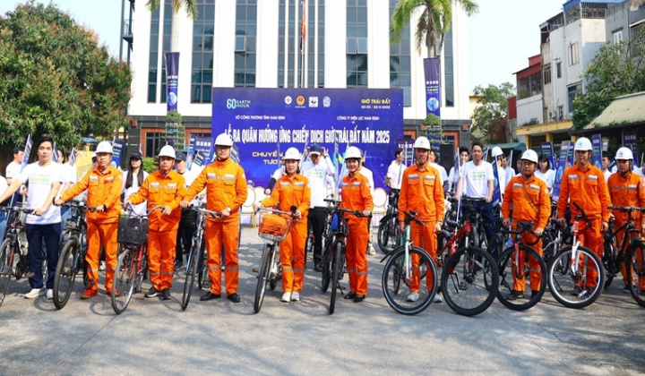 PC Nam Định: Tổ chức lễ ra quân hưởng ứng sự kiện Giờ Trái đất năm 2025