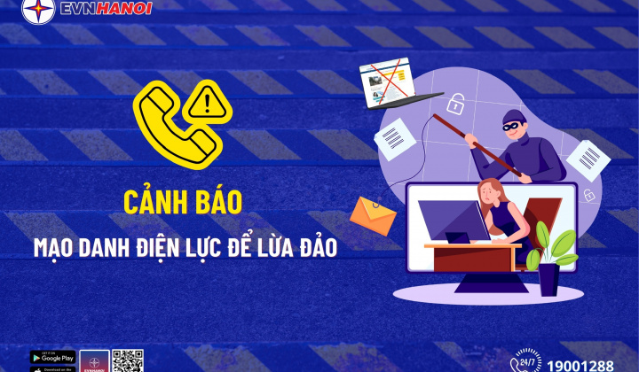Cảnh báo giả mạo nhân viên điện lực của EVNHANOI