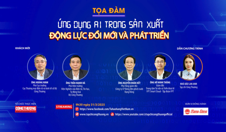 [Trực tuyến] Ứng dụng AI trong sản xuất: Động lực đổi mới và phát triển