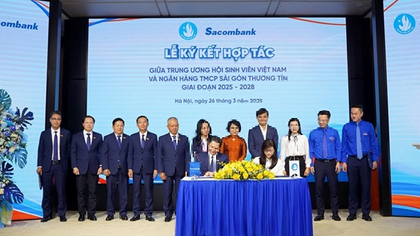 Ngân hàng Sacombank hợp tác với Hội Liên hiệp Thanh niên Việt Nam nâng cao kiến thức tài chính cho giới trẻ
