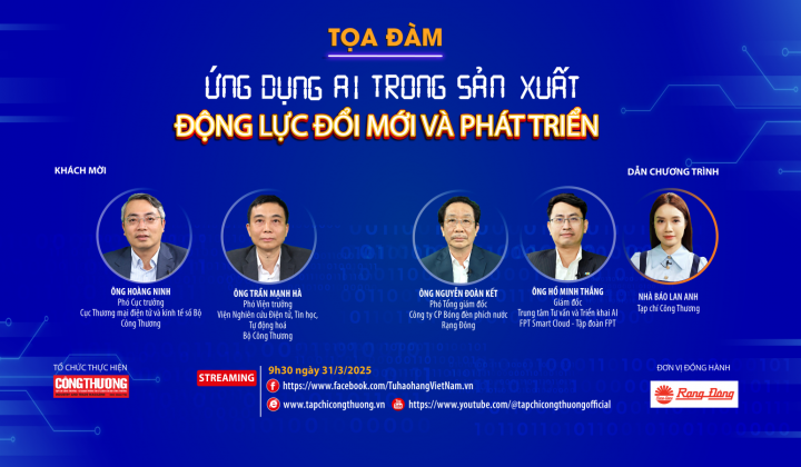 [Tọa đàm trực tuyến] Ứng dụng AI trong sản xuất: Động lực đổi mới và phát triển