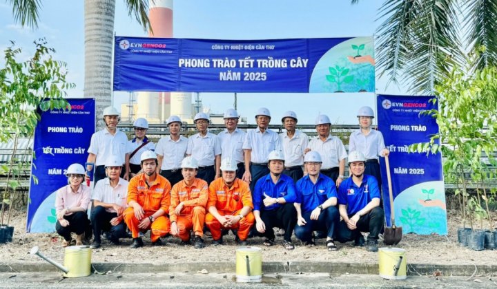 Nhiệt điện Cần Thơ hoàn thành kế hoạch trồng 500 cây xanh giai đoạn 2021- 2025