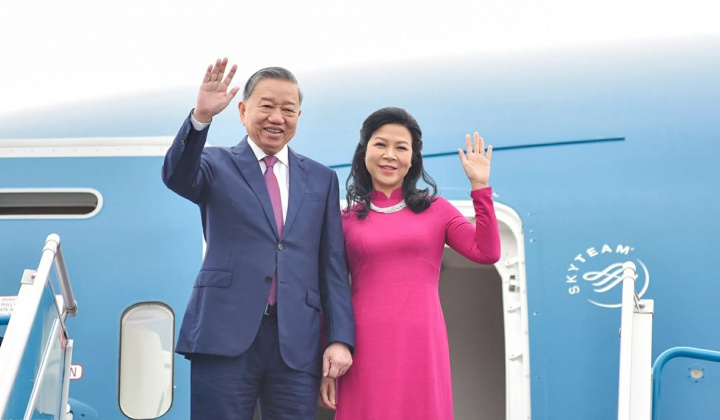 Tổng Bí thư Tô Lâm và Phu nhân lên đường thăm Indonesia, Ban Thư ký ASEAN và Singapore