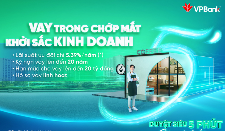 Ngân hàng VPBank tung gói ưu đãi lãi suất, cơ hội cho chủ hộ kinh doanh