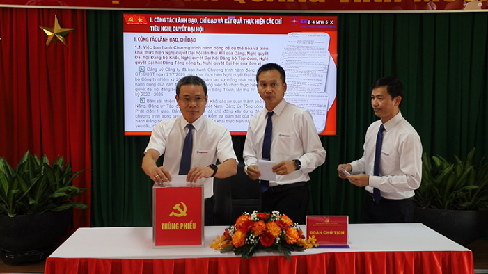 Công ty Thủy điện Sông Tranh tổ chức thành công Đại hội Đảng bộ nhiệm kỳ 2025 - 2030