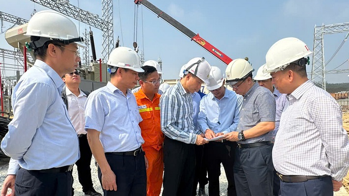 Tăng tốc thi công Dự án Trạm biến áp 500kV Vĩnh Yên - Công trình chào mừng Đại hội Đảng bộ EVN lần thứ IV