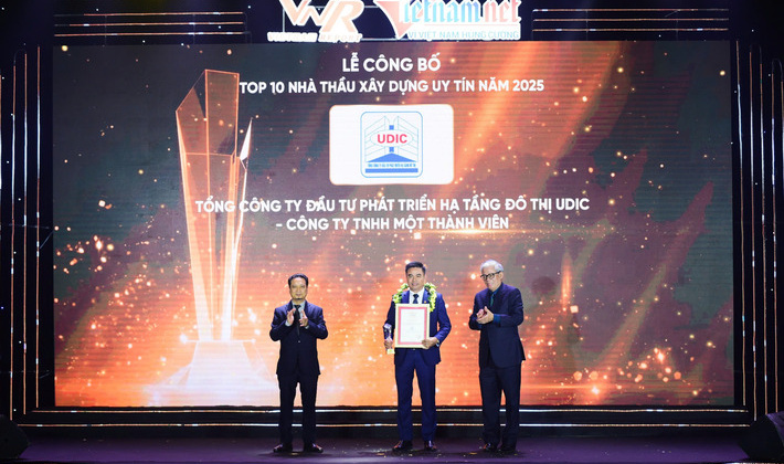 UDIC lần thứ 7 nằm trong Top 10 Nhà thầu xây dựng Việt Nam
