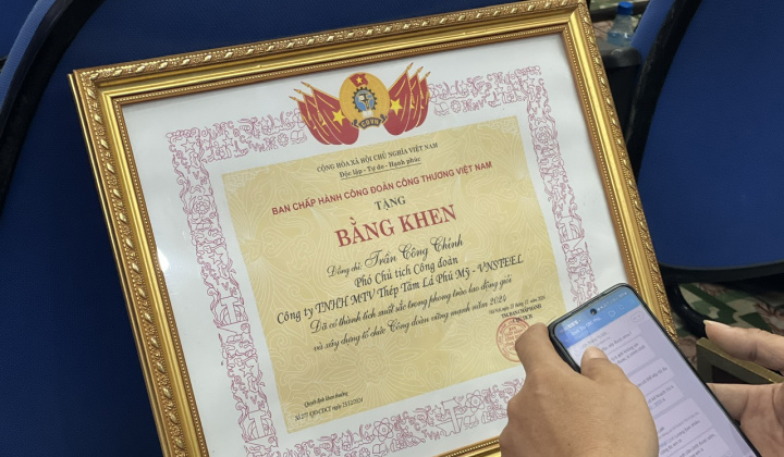 Công đoàn Tổng công ty Thép Việt Nam - CTCP: Khen thưởng 43 cá nhân và đơn vị
