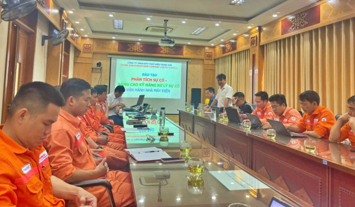 Thủy điện Trung Sơn: Nâng cao kỹ năng vận hành và xử lý sự cố trong nhà máy thủy điện