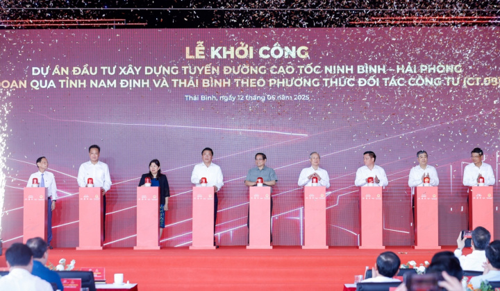 Khởi công dự án cao tốc Ninh Bình - Hải Phòng đoạn qua tỉnh Nam Định, Thái Bình