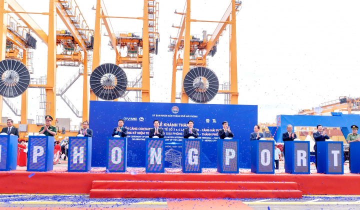 Hải Phòng: Khánh thành Bến cảng container quốc tế số 3 và 4 - Khu bến cảng Lạch Huyện