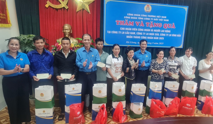 Công đoàn Công Thương đồng hành cùng người lao động ngành Giấy vùng cao