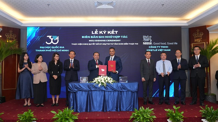 Nestlé Việt Nam ký kết hợp tác với ĐH Quốc gia TP.HCM thực thi mô hình “3 nhà”