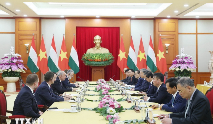 Tổng Bí thư Tô Lâm hội kiến Tổng thống Hungary