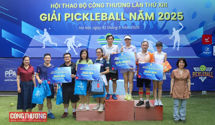 Sôi nổi giải đấu Pickleball trong khuôn khổ Hội thao Bộ Công Thương lần thứ XIII năm 2025