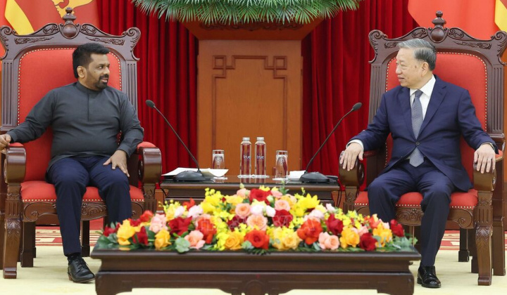 Tổng Bí thư Tô Lâm: Việt Nam mong muốn hợp tác với Sri Lanka trong phát triển kinh tế - xã hội