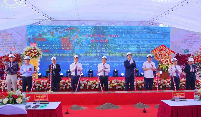 Ninh Bình: Động thổ xây dựng Nhà máy công nghệ cao BEI KE YUAN tổng vốn đầu tư gần 1.400 tỷ đồng