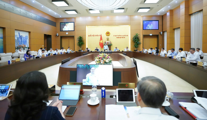 Phiên họp thứ 46 Ủy ban Thường vụ Quốc hội xem xét, cho ý kiến về 28 dự thảo luật, nghị quyết