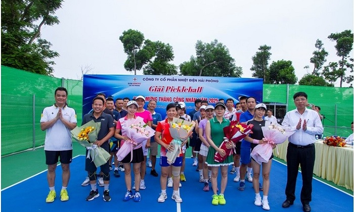 Nhiệt điện Hải Phòng tổ chức giải thi đấu Pickleball chào mừng Tháng Công nhân 2025
