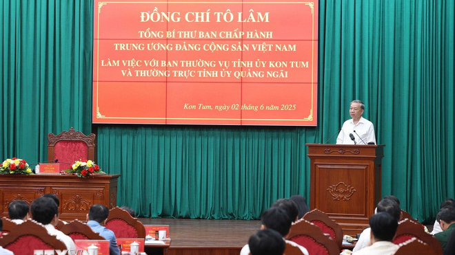 Tổng Bí thư: Kon Tum và Quảng Ngãi sau khi hợp nhất sẽ vươn lên mạnh mẽ, trở thành cực tăng trưởng mới