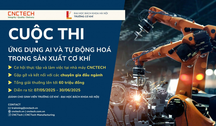 Chung kết cuộc thi: “Ứng dụng AI & Tự động hóa vào sản xuất cơ khí”