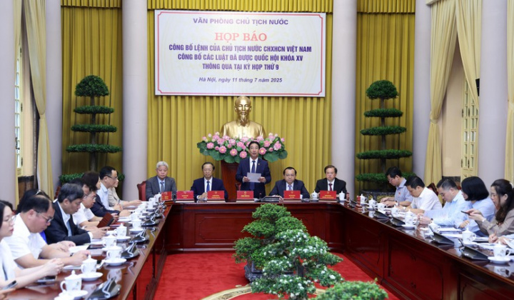 Công bố Lệnh của Chủ tịch nước về 9 luật vừa được Quốc hội thông qua