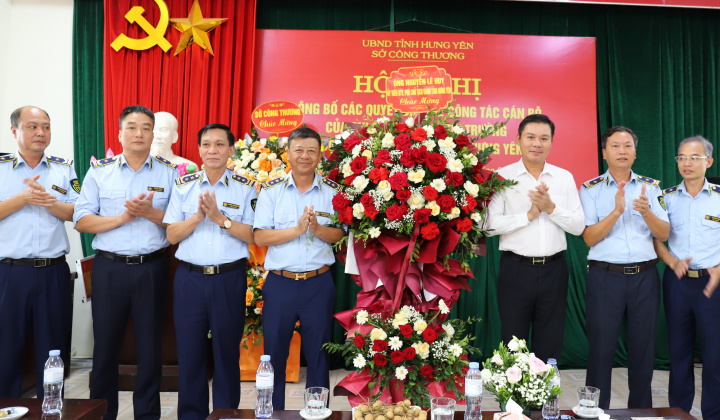 Công bố quyết định bổ nhiệm lãnh đạo Chi cục Quản lý thị trường tỉnh Hưng Yên