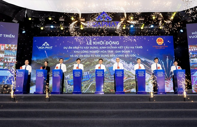 Hòa Phát khởi động dự án đầu tư KCN Hòa Tâm - Giai đoạn 1 và Cảng Bãi Gốc