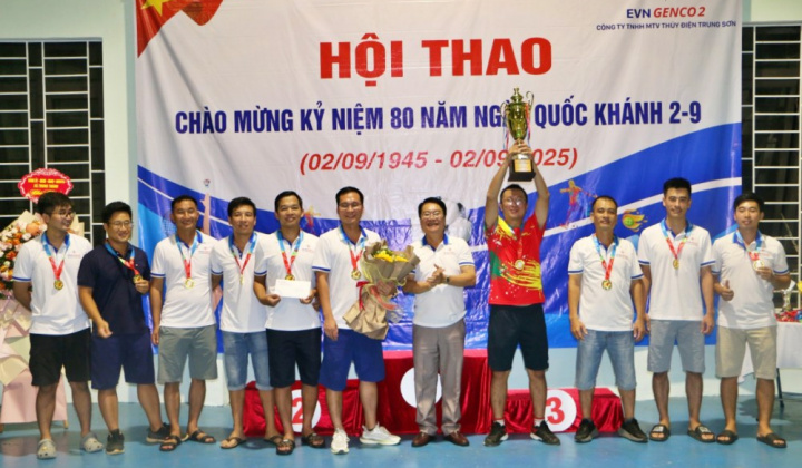 Thủy điện Trung Sơn: Sôi nổi Hội thao chào mừng 80 năm Cách mạng Tháng Tám và Quốc khánh 2/9