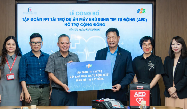 Tập đoàn FPT đồng hành triển khai dự án máy khử rung tim tự động (AED) cho cộng đồng đầu tiên tại Việt Nam
