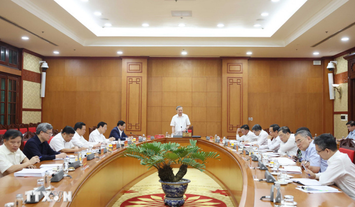 Tổng Bí thư Tô Lâm làm việc với Thường trực các Tiểu ban Đại hội XIV của Đảng