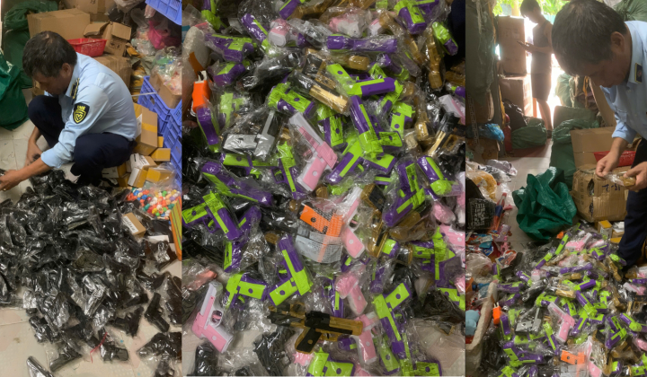 Thu giữ 660 khẩu súng đồ chơi nhập lậu tại Hà Nội