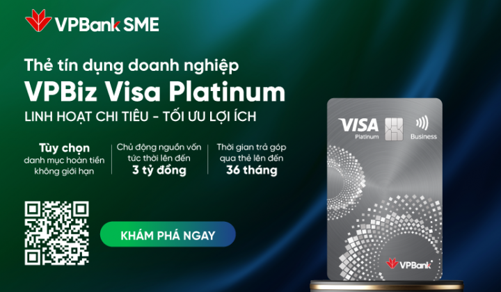 VPBank ra mắt thẻ VPBiz Visa Platinum - Thêm ưu đãi, tăng đặc quyền cho doanh nghiệp SME
