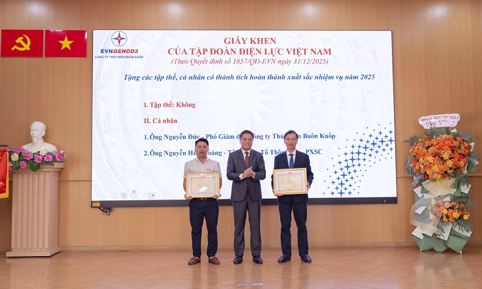 Thủy điện Buôn Kuốp: Phấn đấu sản lượng điện sản xuất đạt hơn 3,1 tỷ kWh năm 2026