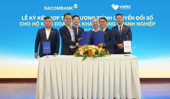 Ngân hàng Sacombank và VNPAY ra mắt bộ giải pháp số hóa toàn diện cho hộ kinh doanh và SME